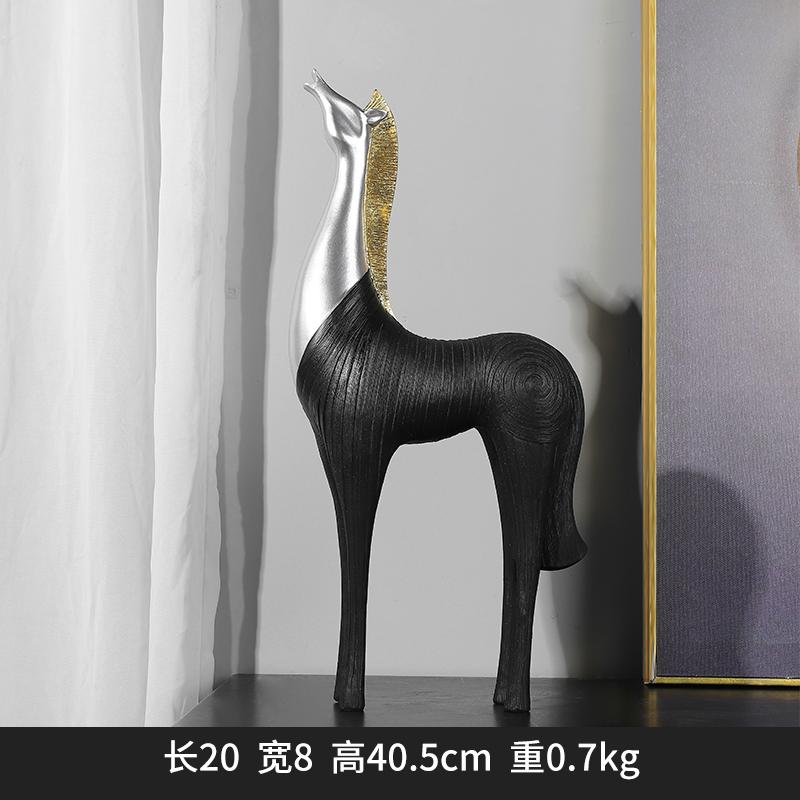 Creative Abstract Animal Resin Horse Figurines Ornament Office Decoration Living Room Home Wine Cabinet Decoration Home Decor