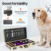 Barber Tool Storage Case Aluminum Alloy Fireproof Panel Hairdressing Box Password Lock Removable Compartments for Pet Groomer