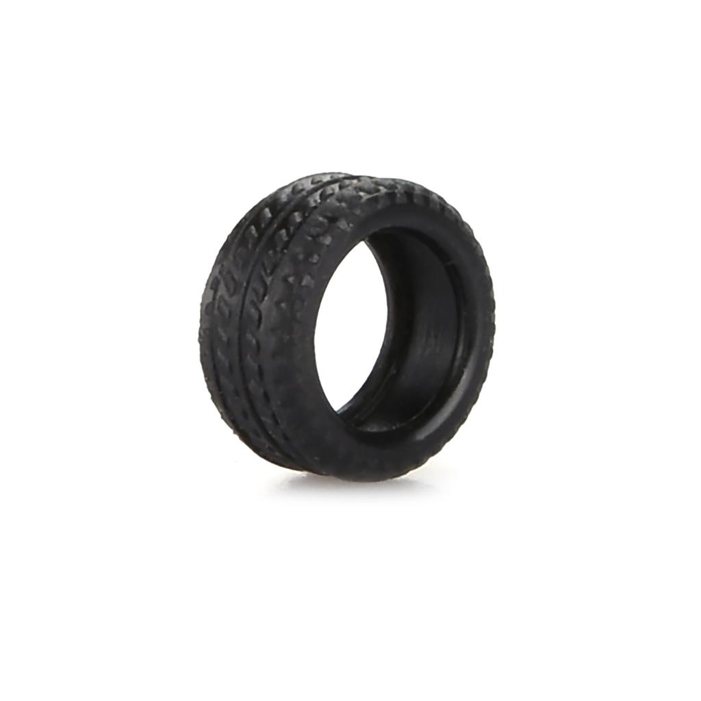 100Pcs/Box 1/64 RC Car Model Tires Rubber Tyre Tires Wheels 12mm*5mm Diorama Display Decoration Collection for 1/64 Car Model