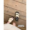 Sheepskin Version~ Wrap with Square Head Thick Bottom Beach Vacation Casual Slippers Women's Wear Summer Cool Slippers