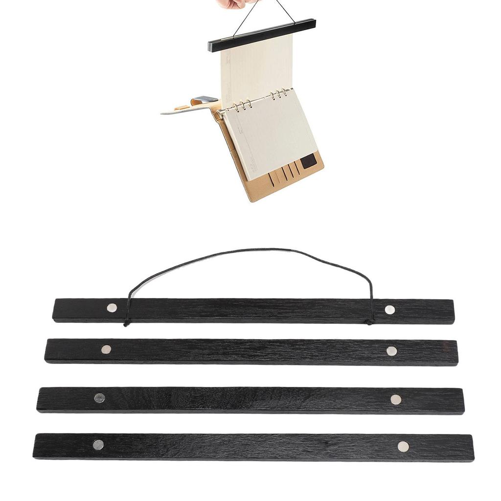 4pcs Magnetic Poster Hanger Frame Multipurpose   Decorative Wood Magnet Poster Frame for Photo Picutre   Artwork Art Print Wall Hanging