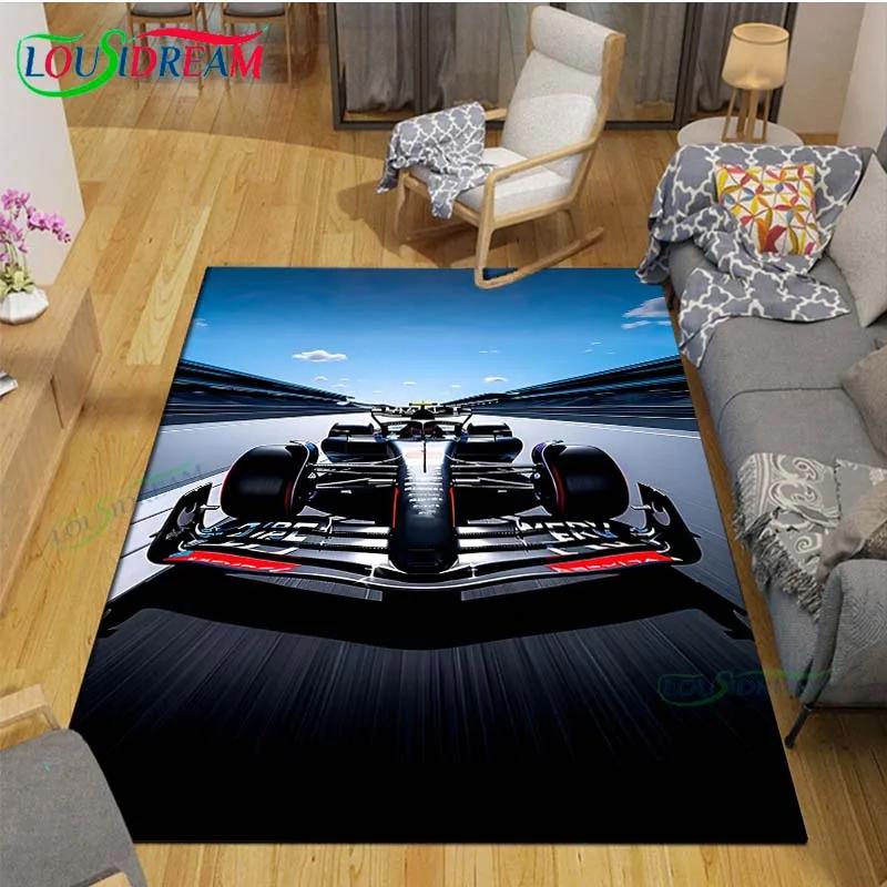 3D Racing Car Decor Carpet Non Slip Rug for Balcony, Bedroom, Kitchen & Coffee Table Stylish Floor Mat & Gift