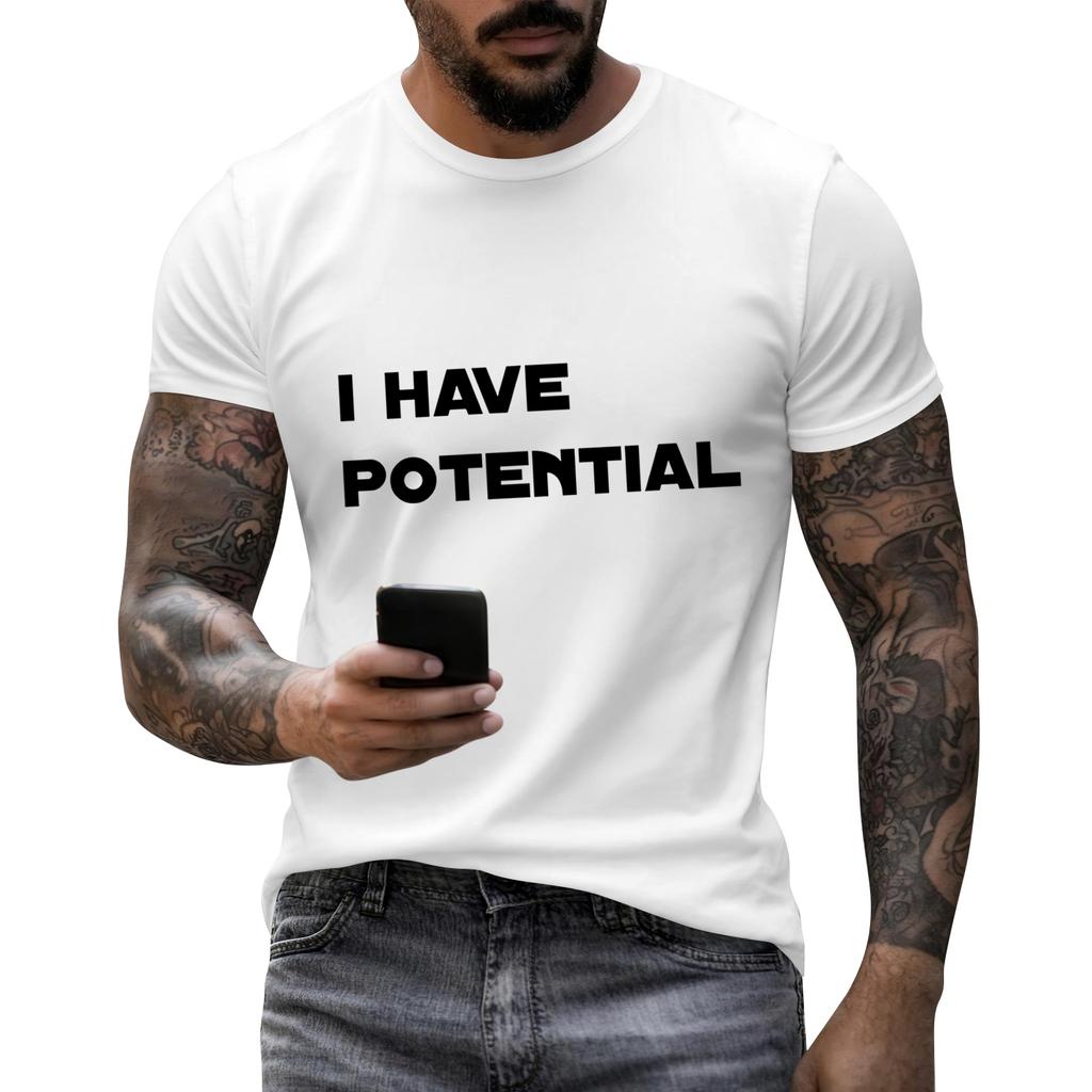 Men's Casual Letter Print Short-Sleeve T-Shirt