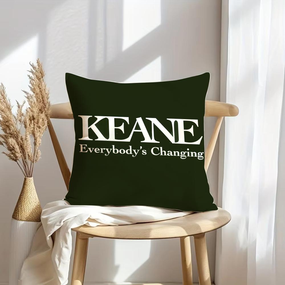 Band K-Keane Rock Cushion Cover Soft Plush Throw Pillow Cover | Double-Sided Decorative Cushion Case | Sofa Bedroom Home Decor