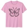 Detailed Botanical Sketch Butterfly Unisexs TShirt Nature Birthday Gift For Her