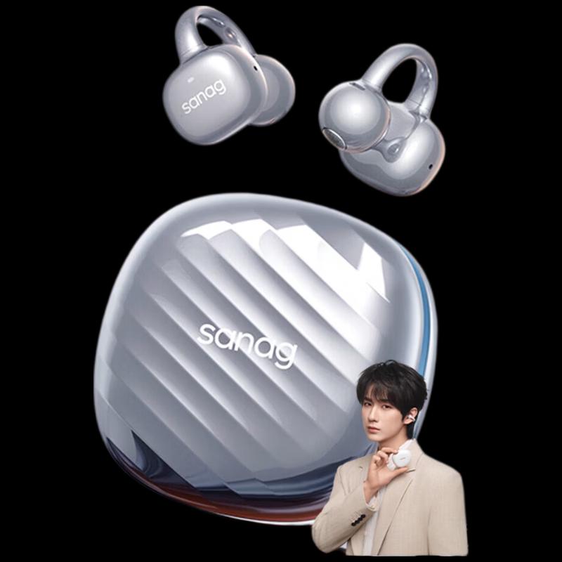 Saina F50 Ear Clip Open-Back Bluetooth Headphones with AI Translation