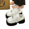 Muffin platform white shoes women's versatile niche board shoes new spring and autumn heightening casual sports shoes