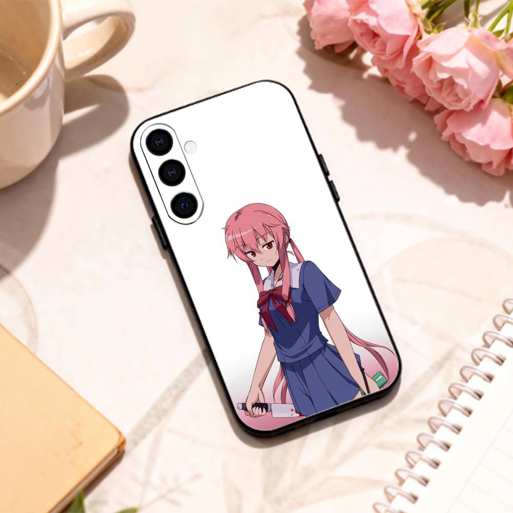 M-Mirai N-Nikki Gasai Yuno phone Case For Samsung Galaxy A73,A72,A71,A70,A53,A52,A51,Others Soft Black Shell