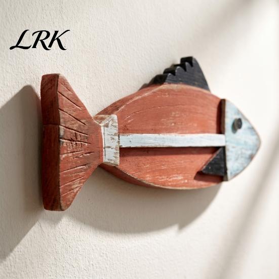 Handcrafted Wooden Fish Set Wall Decor, Mediterranean Style Art, Nautical Coastal Creative Gift for Sea Lovers Hanging Plaque, Ocean Themed