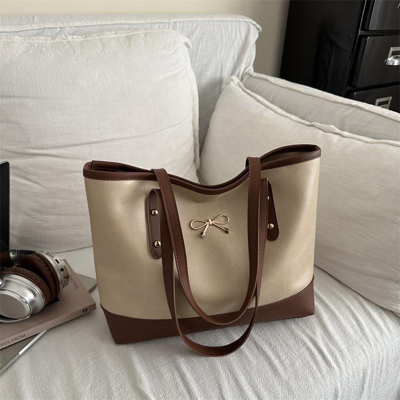 Street Style Womens Tote Bag With Polyester Lining And Double Shoulder Straps For Work