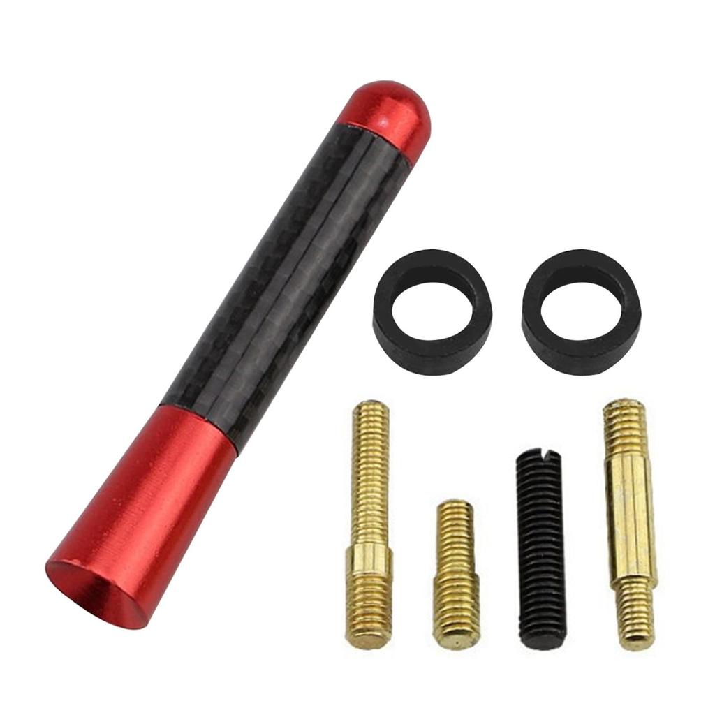 XIAOXIAOYU Short Car Antenna, Car Antenna Replacement, Carbon Fiber Short Metal Receiver Antenna, 8cm