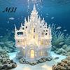 Fish Tank Hideout Cave Gothic Castle Aquarium Hideout, 3D Printed Betta Hide Cave, Small Shrimp Shelter Ornament, Decorative Coral for Resting
