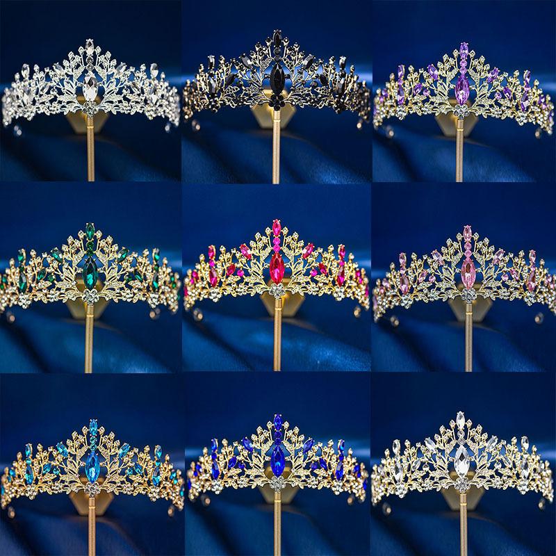 Bridal Tiara Crown Wedding Dress Hair Accessories Stage Host Welcome Baroque Queen Birthday Jewelry Women
