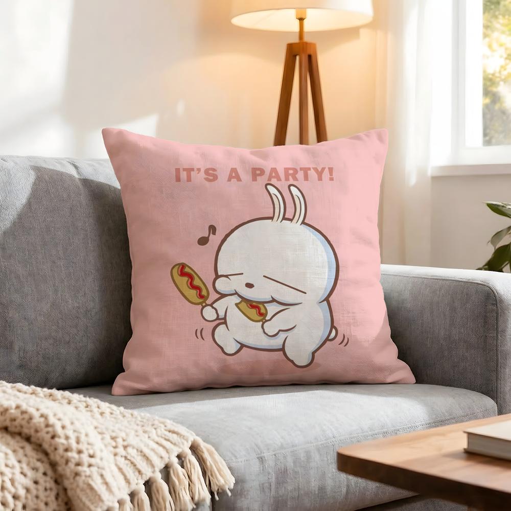 Character Mashimaro Cushion Cover 1Pcs Decorative Covers Soft Cushion Case For Sofa Couch Decor 40X40 45X45 Pillowcases