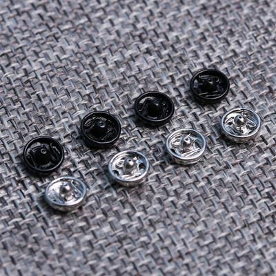24Pcs 6mm Mini Metal Button Black/Silver Invisible Snap Buckle DIY Doll Clothes for 1/6 Doll Clothing Sewing Accessories