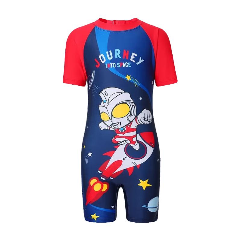 F.DYRAA Classic Ultraman Boys  One-Piece 5-Piece Swimsuit Set 4XL