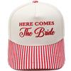 HERE COMES The Bride Embroidery Color Matching Truck Driver Hat Bride Wedding Party Shade Dad Hat