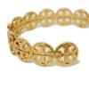 Used 10833 Bracelet Logo Cuff 37317 7993 Gold Plated Brass Double T Monogram Gold Women's from Japan AUTHENTIC
