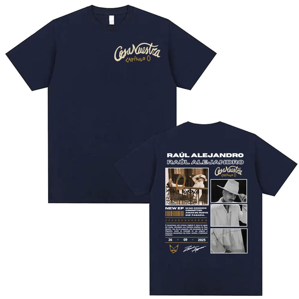 Rauw Alejandro Cosa Nuestra World Tour Tshirts Unisexs Clothing High Quality Retro Hot Sale Tshirt Unisex Cotton T Shirt Streetwear