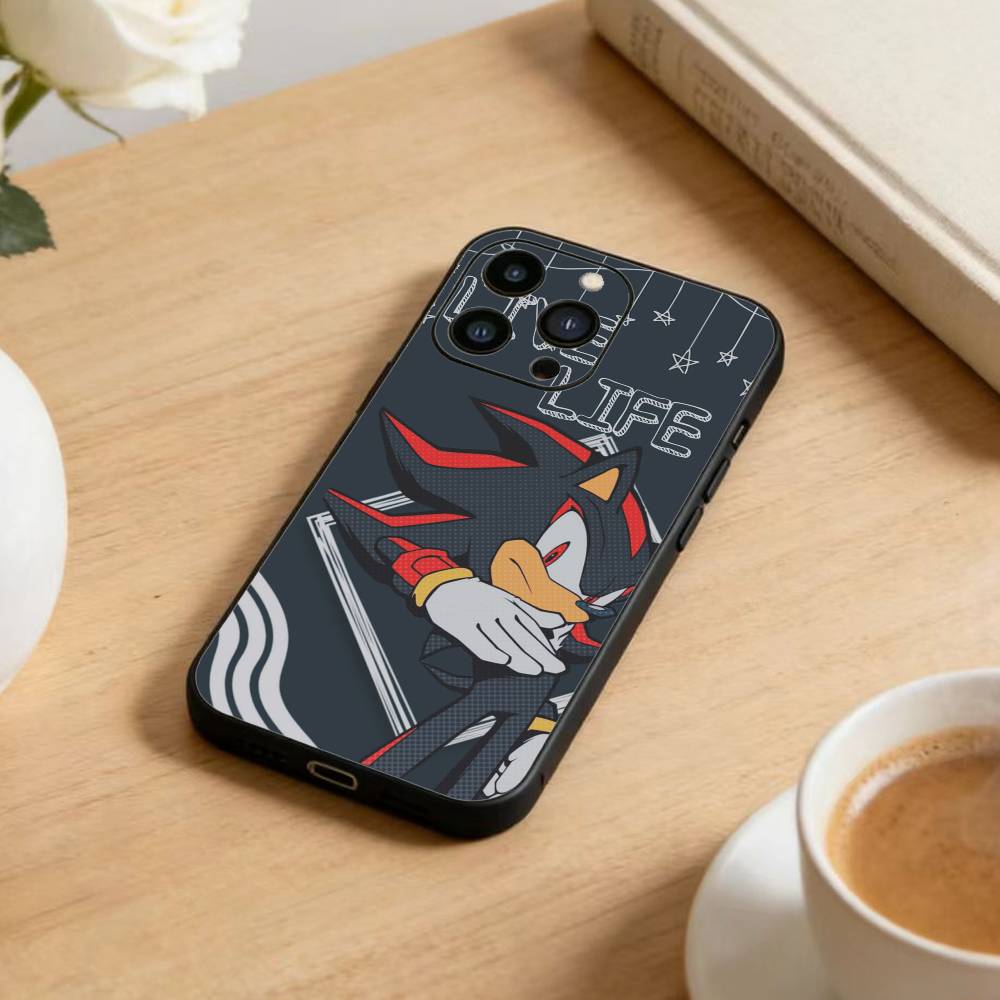 G-Shadow the Hedgehog Phone Case For iPhone 17 16 15 14 13 12 Max Plus Silicone Black Cover