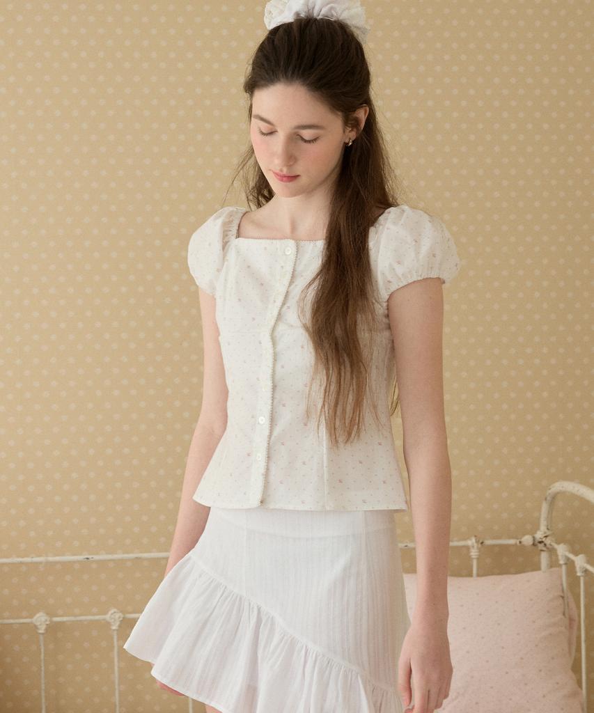 LETTER FROM MOON Rosie Lace Blouse (Ivory)