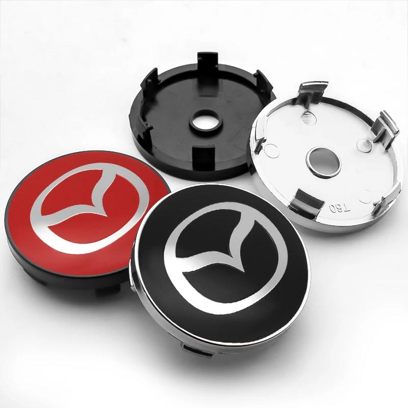4Pcs Wheel Center Hubcaps 56mm/60mm Diameter for Mazda Atenza GL MX-30 CX-30 2 3 4 5 6 8 CX-3 CX-5 Car Styling Exterior Accessor