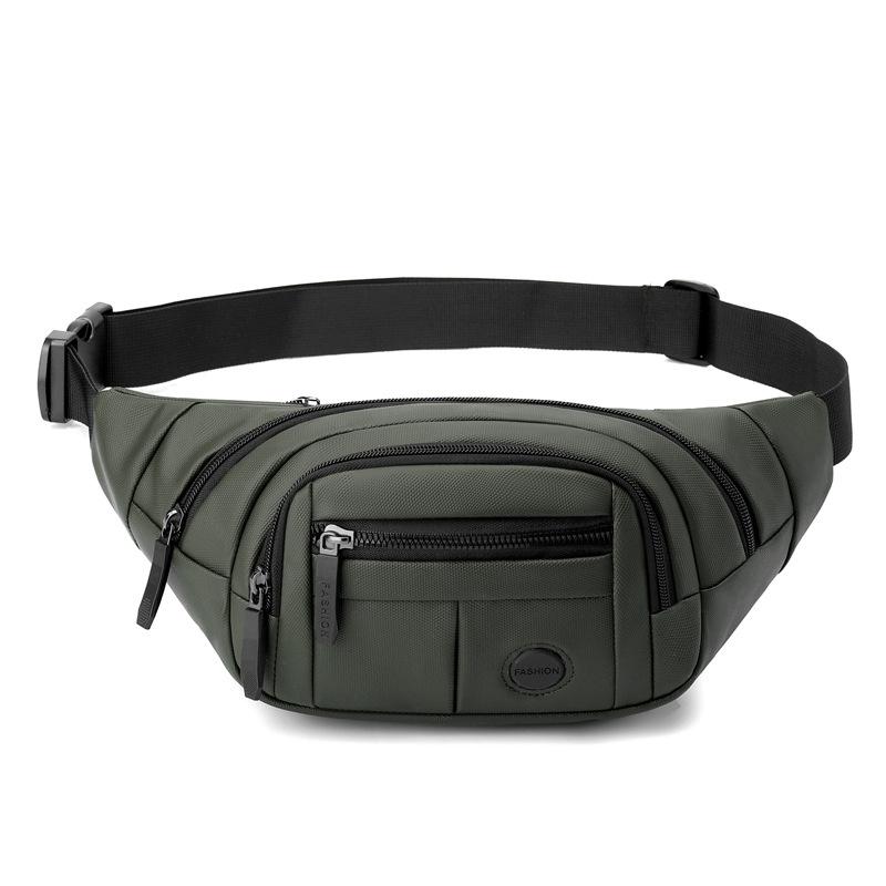 Outdoor Sports Cycling Men's Waist Bag, Chest Bag, Leather Film, Fashionable Retro and Wear-resistant, Collect Money To Make a Shoulder Messenger Bag