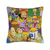 Funny Cartoon S-Simpsons Family Portrait Pillow Case Comfy Pillow Cover For Chair Sofa Home Decor Fashion Cushion Cover