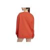 Adidas Solid Color Loose Fit Crew Neck Long Sleeve Sweatshirt Women Tops Orange-Red HR2199
