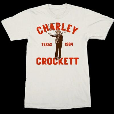 T-shirt unisex in cotone 25 da tour vintage di Charley Crockett, taglia unica