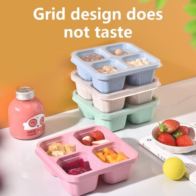 Multiple Compartment Bentos Snacks Box Reusable Meal Preparation Container for Kids and Adults Storage