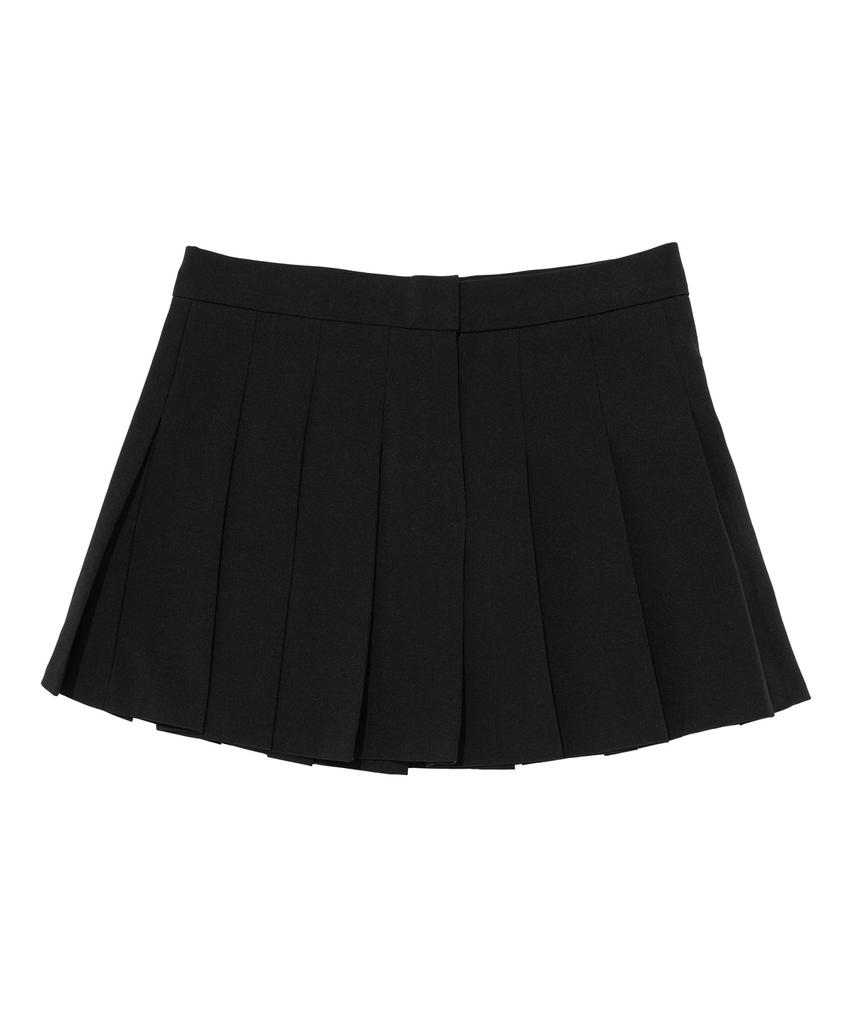 Road Road Preppy Pleated Tennis Miniskirt (Black)