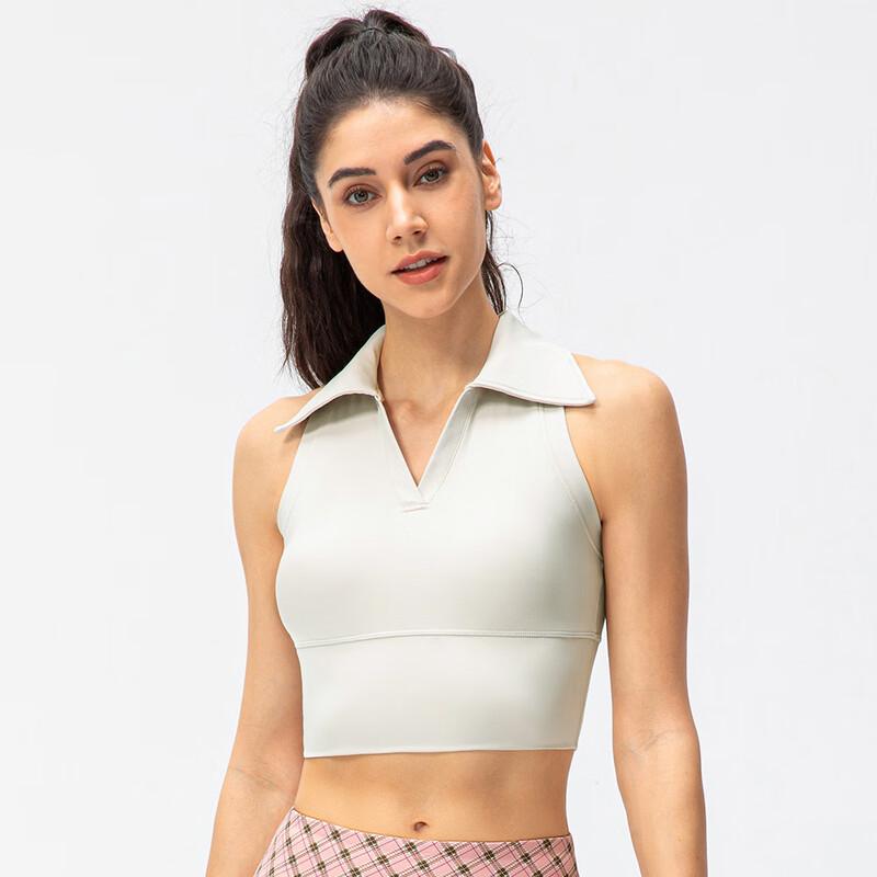 Women s Naked Feel Lapel Tight Yoga Fitness Vest S