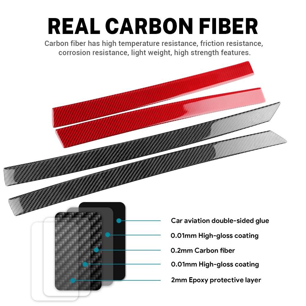 Real Soft Carbon Fiber Sticker For Seat Leon 2005 2006 2007 2008 2009 2010 2011 2012 LHD RHD Car Inner Door Panel Accessories