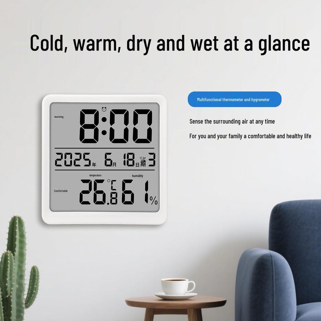 High-Precision Indoor Temperature & Humidity Meter with Magnetic Mount and Large-Display