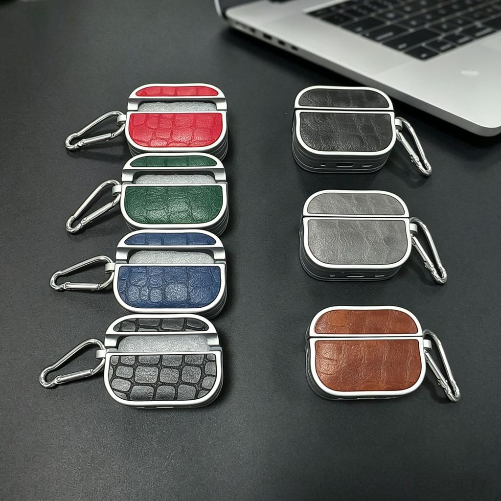 Electroplating Spray Paint Sticker Alligator Pattern for Apple AirPods 1 Earphone Case AirPods Pro 1 Protective Cover