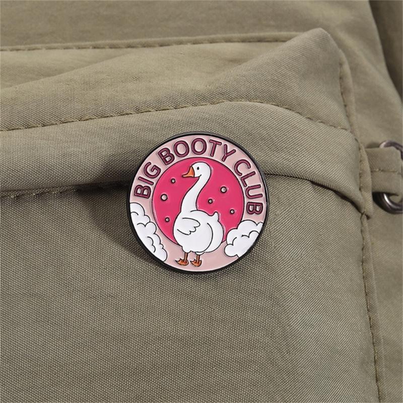 Amusing Weightlifting Animal Enamel Brooch Sturdy Alloy Sporty Accessory Gift