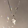 2022 White Chalcedony Necklace - Elegant Niche Design, High-End Fairy Clavicle Chain for Women & Students