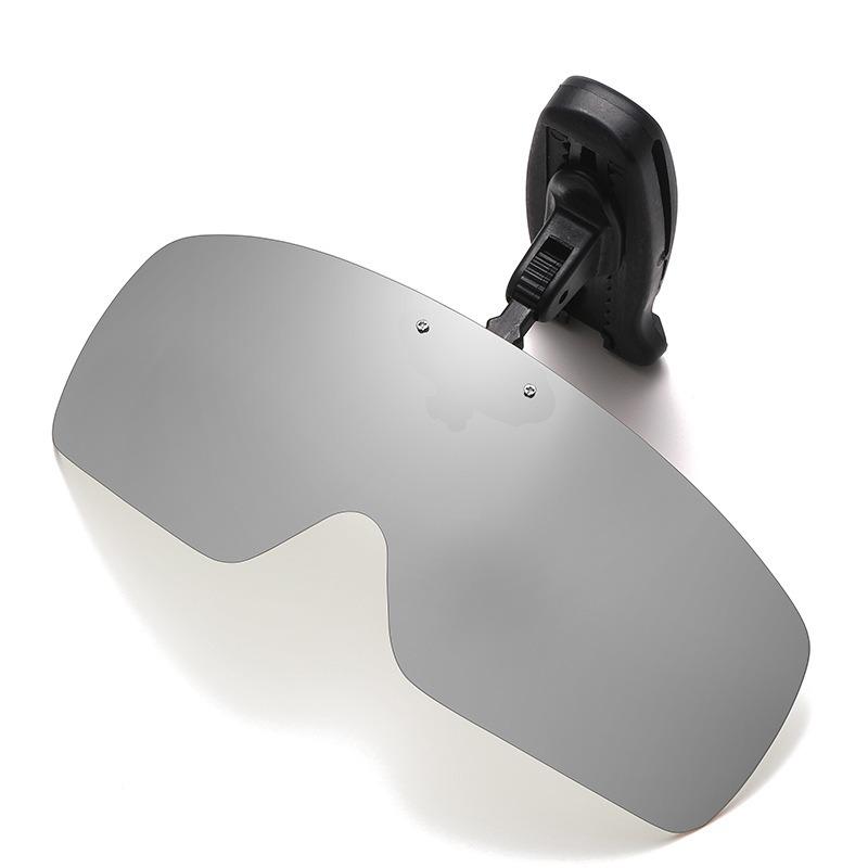 Non-Polarized Clip On Sunglasses for Men Night Vision Polarized Hat Visors Clips Hat Clip On Adjustable Eyeglasses Men's Fishing Cycling Golf Eyewear