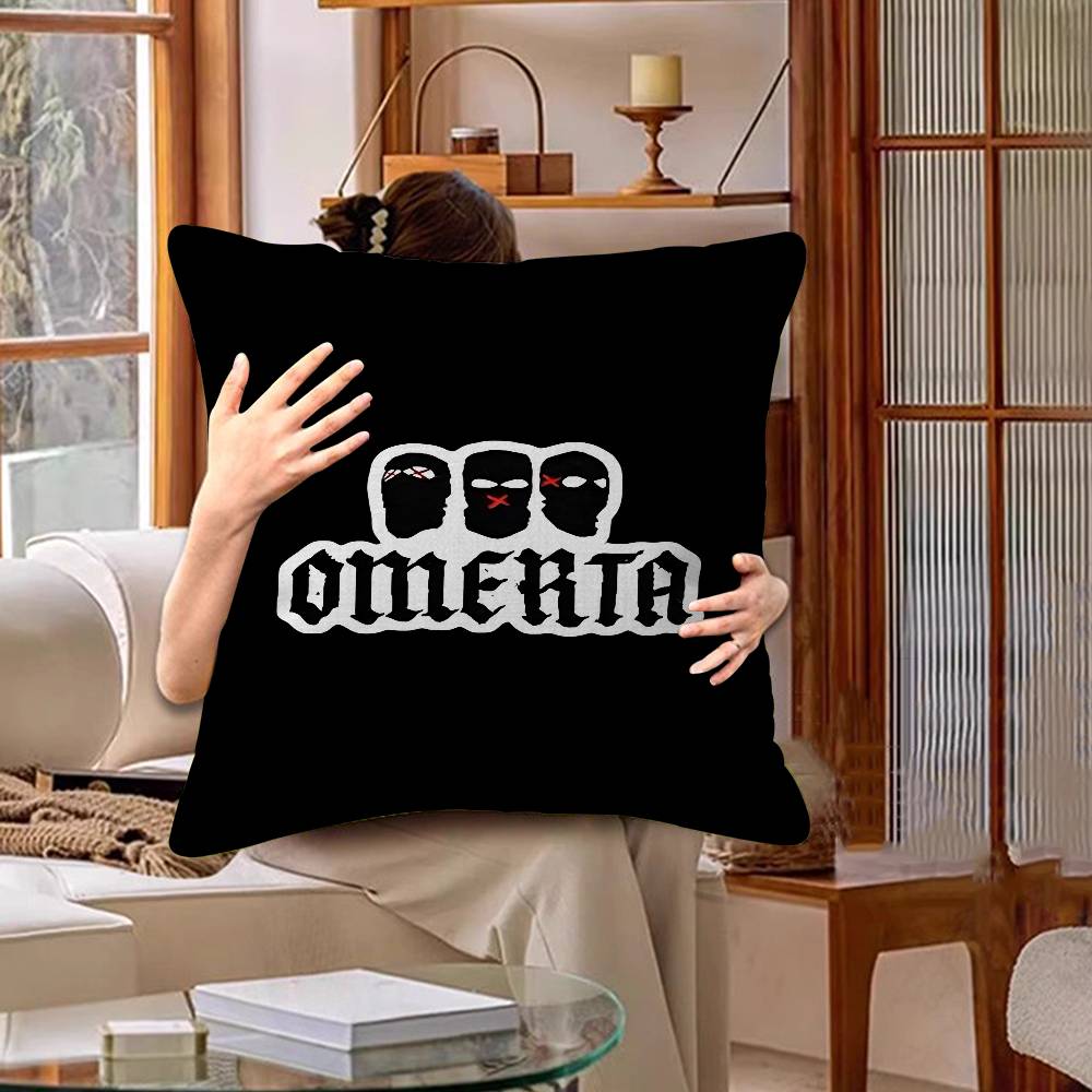 Brand Omerta Maes 47 Logo Pillow Cushion Cover Pillowcase Living Room Sofa Home Decor Customized