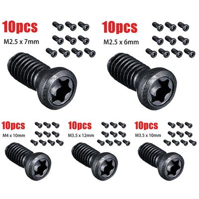 Viti Torx 10pz Inserto in carburo CNC Vite Torx Acciaio