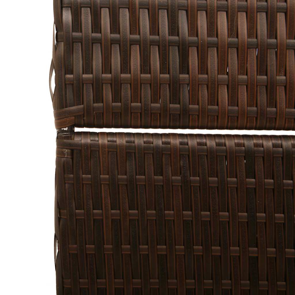 Room Divider Brown 195 X 180 Cm Poly Rattan