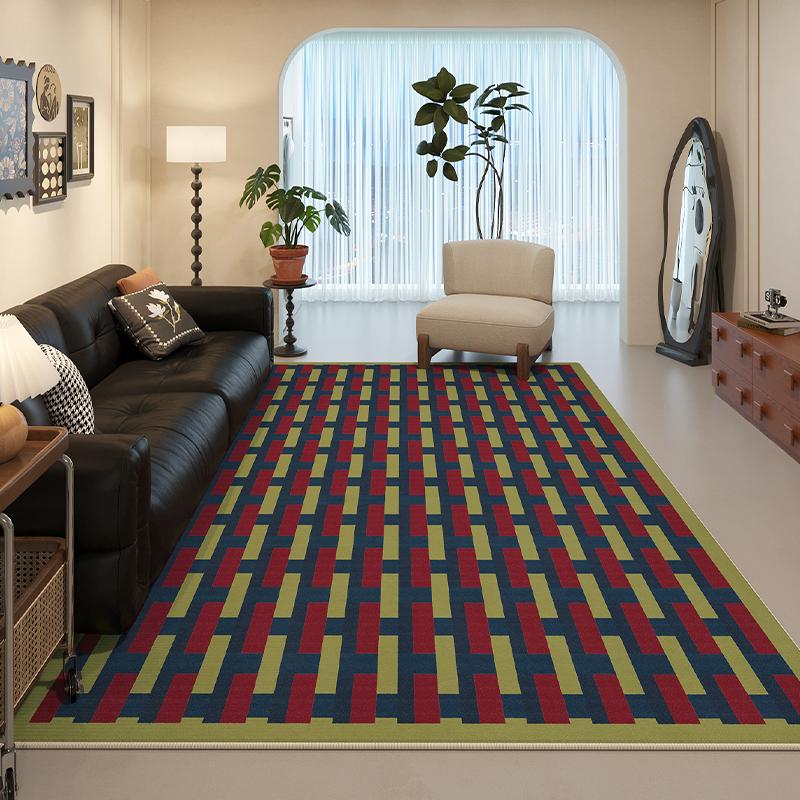 Retro Style Carpets for Living Room Large Area Bedroom Decor Waterproof Carpet Washable Lounge Floor Mat Anti-slip Cloakroom Rug