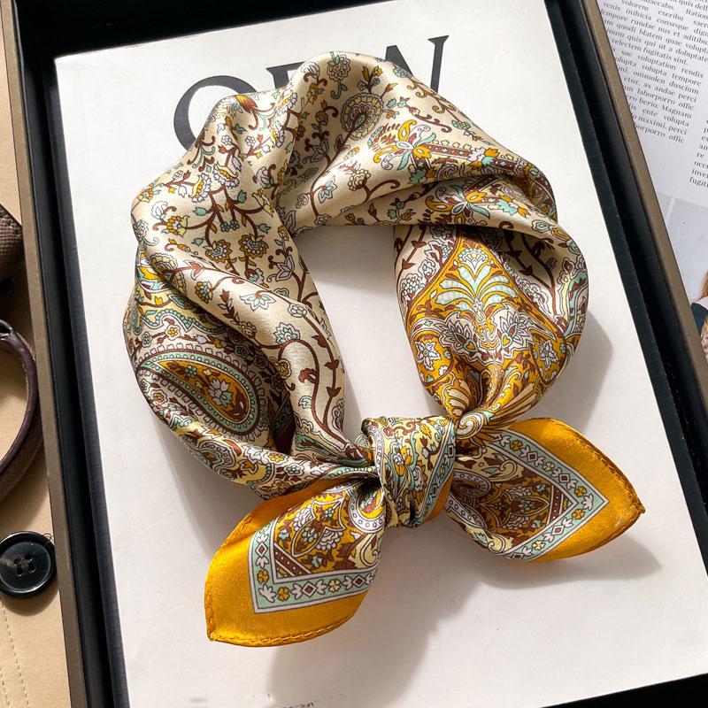 Luxury Brand 100% Real Silk Scarf Women Square Neck Tie Shawls Wraps for Ladies Foulard Scarves Pashmina Female Hijab Bandana