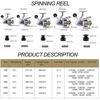 SOUGAYILANG Spinning Reel 13+1BB Metal Spool Fishing Reels Carp Fishing Reel for Carp Bass Fishing