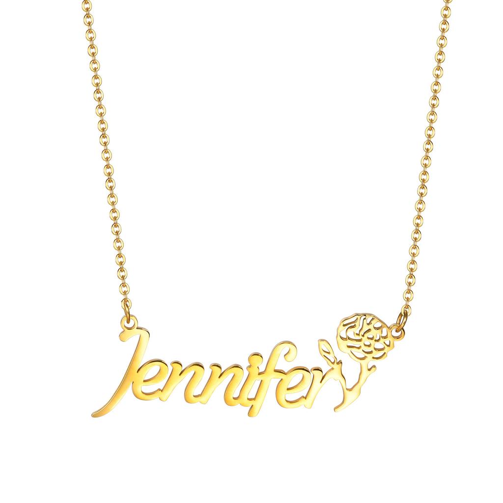Personalized Name Necklace for Little Girl Boy, Stainless Steel Initial Customized Gift, Mom To Son/daughter