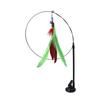 Interactive Cat Toy Funny Simulation Bird Feather with Bell Cat Stick Toy for Kitten Playing Teaser Wand Toy Pet Cats Supplies