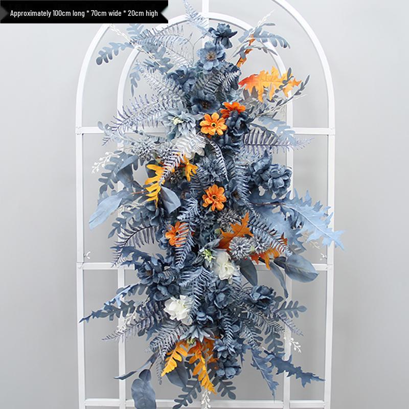 Blumen Kunstseide Blumenstreifen Set: Lange Hängegang-Anordnung & Hochzeitsaal-Dekor