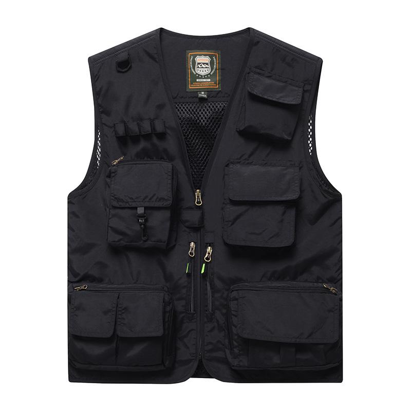 Vest Tooling Multi-Pocket Vest Men s Thin Team Outdoor Vest Breathable Sleeveless Vest S
