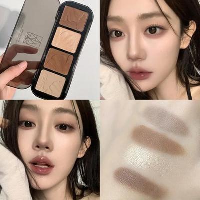Puder Aegyosal Face Stereoskopisch Matt Aufhellender Bronzer Make-up Konturierung Textmarker Schattierungspalette Natürlicher Nasenschatten 4 Farben
